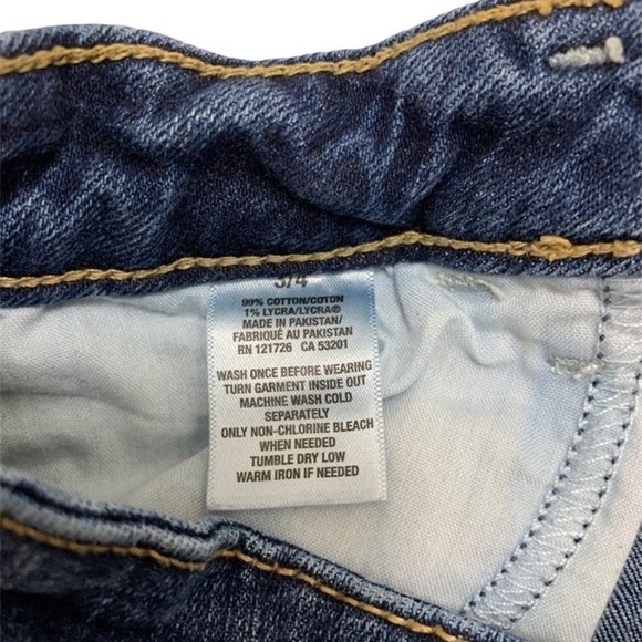 Aeropostale Blue Jean Shorts Blue Wash Shortie Booty Denim Woman's Size 3/4 - Picture 4 of 4